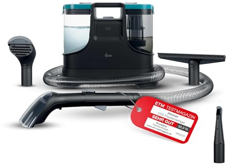 Hoover HS5 Fleckenreiniger für Teppiche, Sofas, Polster, Auto-Sitze & Glas | Waschsauger, Fensterreiniger und Nass-Trocken-Sauger für Polster & Glas, 1,5L Wassertank, kompakt, ideal bei Tieren & Kindern