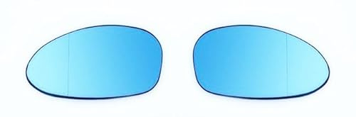 Spiegelgläser Links+Rechts Asphärisch Blau Set