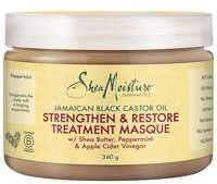 SheaMoisture Jamaican Black Castor Oil Strengthen & Restore Treatment Masque, Sheabutter/Pfefferminze/Apfelessig, 355 ml