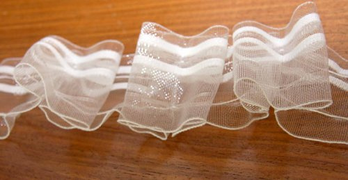 Gardinenband,Flachfalte 2,0:1, 60 mm,transparent,1 Rolle=50 m