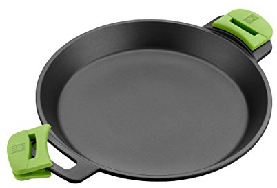 BRA Prior | Paella-Pfanne 36 cm, Aluminiumguss, Antihaftbeschichtung | Schwarz, antihaftbeschichtet, Für alle Herdarten einschließlich Induktion geeignet