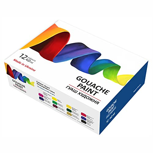 7 Artists Gouache Farben Set 12 x 40 ml – Fine Art Professional Gouachefarben Malkasten | Hochpigmentierte Rosa Künstlerfarben mit Matt Finish für Illustration, Design und Kreatives Malen