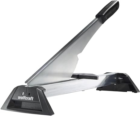 wolfcraft Laminatschneider LC 100, 6933000 - Für einfache Verlegearbeiten von Laminat - Schnitt ohne Staub und Geräusche - für Laminat bis 8 mm Stärke und 210mm Breite - mit glatter Klinge