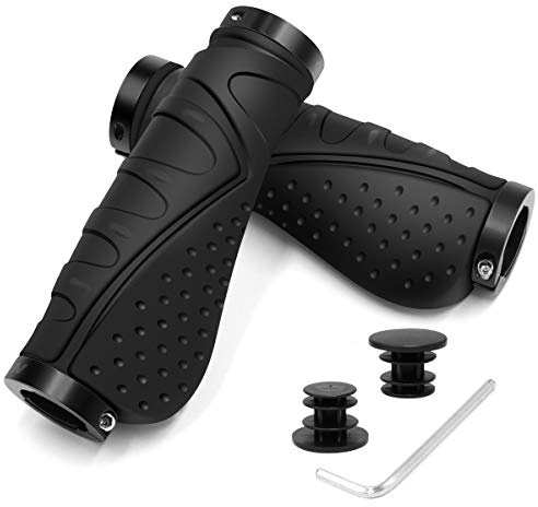 REETEE Fahrrad-Lenkergriffe, Gummi, rutschfest, ergonomisch, Lenkergriffe, Fahrradlenkergriffe mit Doppelverriegelung, 22 mm Lenker für Mountainbike/Fahrrad