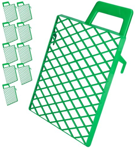 ToolSpace Abstreifgitter 10x Abstreifgitter für Wandfarbe Malergitter Farbgitter Malersieb Geeignet für 25 cm Farbroller Farbeimer Dank der Haken Kunststoff Abtropfgitter Abstreichgitter 26,5x28,5 cm