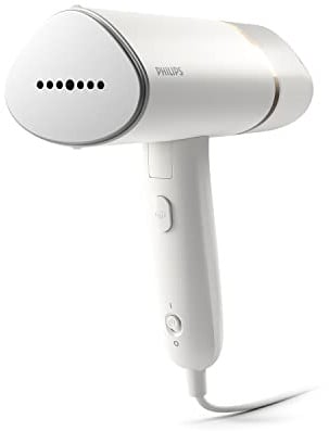 Philips 3000-Serie Tragbarer Dampfglätter - 1000 W, Kompakt und Faltbar, 120ml Wassertank konstante Dampfleistung 20 g/min, Kein Bügelbrett erforderlich, Weiß (STH3020/10)