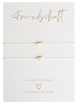 Briefzauber Freundschafts-Armbänder (Set: 2 Stk.) | schlichte & minimal Makramee-Armbänder | Freundschaftsarmband