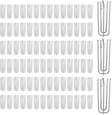 75 Stück Gardinenhaken Metall,für Gardinen und Vorhangringe Schienen | Gardinenhaken Edelstahl,Rostbeständig,Faltenhaken für Gardinen,Drapierhaken Vorhänge Edelstahl,Vorhang Haken Metall (Silber)