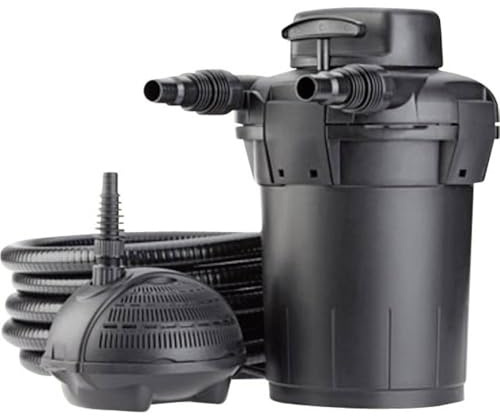 Pontec 57146 PondoPress Set 10000 - Druckfilter-Komplettset inklusive Filterpumpe und UVC-Technik / Teichfilter / Außenfilter