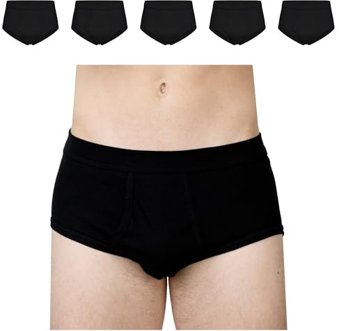 SES Unterhose Herren Feinripp mit Eingriff 5er Pack S bis 4XL aus Baumwolle