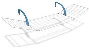 Vileda Brezza 200 Wäschetrockner für den Balkon, 18m Trockenlänge, Max.15 kg, Weiß, 180x55x28 cm