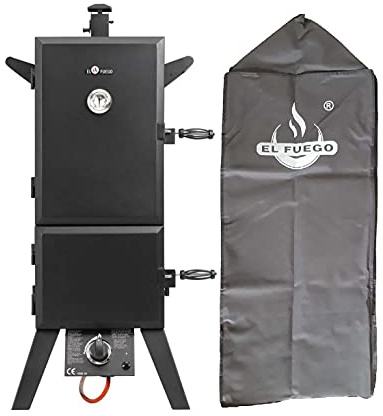 El Fuego® Gasgrill "Portland XL" | inkl. Abdeckhaube | inkl. Gasschlauch und Druckminderer | inkl. Wasserschale & Smokebox | Räuchergrill | Smoker | AY 3172