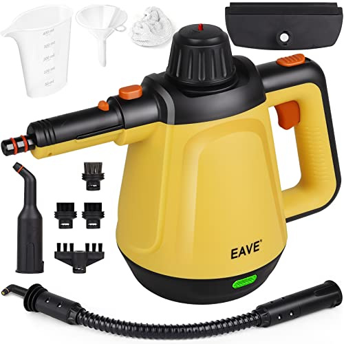 Dampfreiniger Handgerät, 110℃ Steam Cleaner zur effizienten Reinigung, vielseitiger Dampfreiniger für Alles mit 10 Aufsätzen & 5m Netzkabel, Handdampfreiniger für Sofas, Teppiche, Fugen, Fettspuren,YL