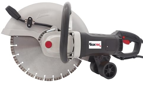 BOXTEC Betonsäge Trennschleifer Trennsäge 2800W für Scheiben mit Ø 350mm, Nass- und Trockenschneidesystem
