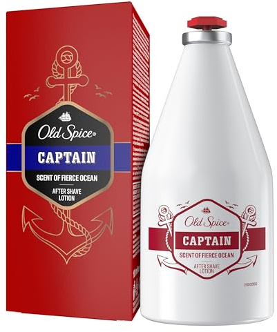 Old Spice Captain After Shave Lotion für Männer, 100ml, Frischekick nach der Rasur, Duft in Parfümqualität, schnelltrocknend, für Gesicht und Hals