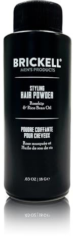 Brickell Men's Styling-Haarpuder für Männer, Schafft Volumen, Natürlich und Organisch, Nicht Fettendes Texturierungspulver, 18 g, Parfümfrei