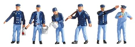 NOCH® Lokführer & Rangierer - Epoche III Figuren aus hochwertigem Material, für H0, Modellbahnszenen gestalten