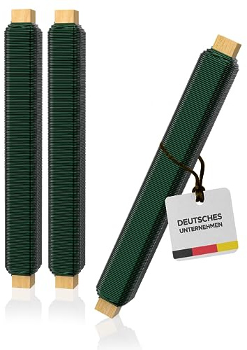 Talvani® Premium Basteldraht [3x|6x|9x] in grün silber schwarz mix – Hochwertiger Blumendraht zum Basteln – Rostfreier Draht – Verbesserter Bindedraht für Pflanzen lackiert, Ø 0,65 mm | 38 m