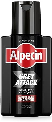 Alpecin Grey Attack Coffein & Color Shampoo - 1 x 200 ml - Graduelle Haarverdunkelung | Natürliches Farbergebnis über 2-3 Wochen | Erblich bedingtem Haarausfall wird vorgebeugt