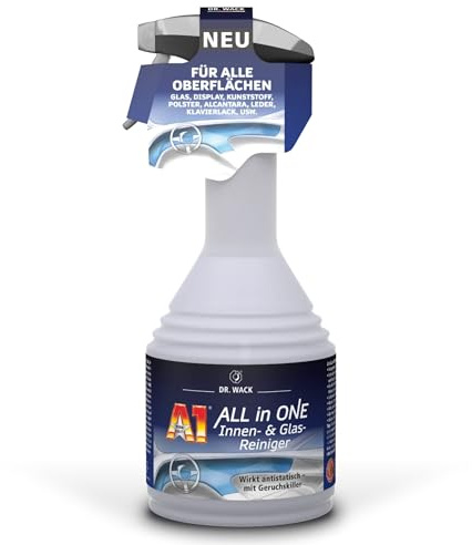 Dr. Wack A1 All in ONE Innen- & Glasreiniger 500 ml - Auto Innenraum Reiniger - für Glas, Kunststoff, Polster, Leder & Lacke geeignet - Geruchsneutralisierer Auto - Hochwertige Autopflege