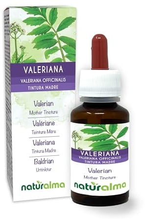 Baldrian (Valeriana officinalis) Wurzeln Alkoholfreier Urtinktur Naturalma - Flüssig-Extrakt Tropfen 60 ml - Nahrungsergänzungsmittel - Veganer