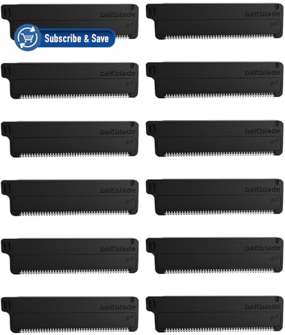 BakBlade Ersatzklingen Für Alle 2.0- Und 3.0-Modelle (12Er-Pack) | Dryglide-Sicherheitstechnologie, Titanbeschichtet, Nass Oder Trocken Verwendbar, Leicht Austauschbar, Hält 5–7 Rasuren