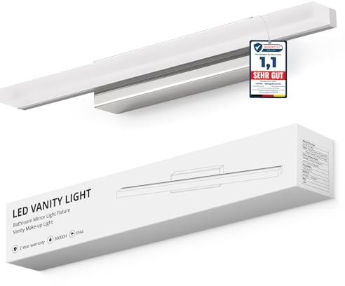 Yafido LED Spiegelleuchte Bad 40CM Spiegellampe Badezimmer Naturweiß über Spiegel, 9W Spiegellampen IP44 Spiegelschrank Beleuchtung Leuchte Spiegelbeleuchtung Wandspiegel Lampe Bathroom Mirror Light