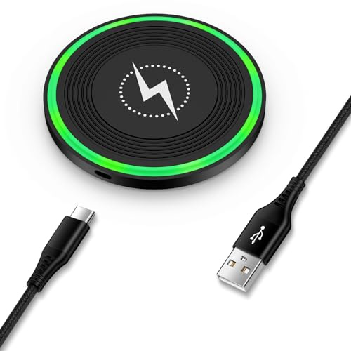 Fast Wireless Charger Samsung Induktive Ladestation für Samsung Galaxy S26 Ultra/S25 FE/S24/S23/S22/S21, 15W Schnelles Kabelloses Ladegerät Handy Ladestation für Google Pixel 10 Pro/10/9 Pro/9a/9/8/7