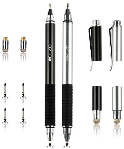 ELZO Tablet Stift 2 Pack 3 in 1 Touchscreen Stift Stylus Touch Pen Eingabestifte für alle Handys/Tablets iPhone, iPad, Samsung Galaxy, Surface, Lenovo, Huawei, Xiaomi, Chromebook, Android IOS usw
