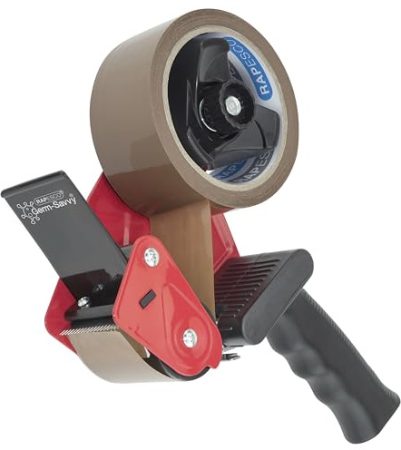 RAPESCO 1683 Germ-Savvy Antibakteriell 960 Klebeband-Handabroller mit 1 Braunem Packband