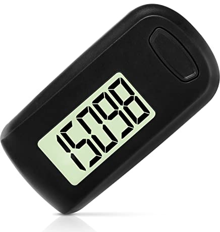Flintronic Schrittzähler Zum Gehen, 3D-Schrittzähler, Großbild-Schrittzähler, Genauer Schrittzähler mit Clip-Lanyard, Einfacher Schrittzähler, für Gehen Laufen Sport, für Senioren, Kinder, Erwachsene
