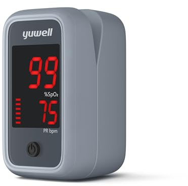 yuwell Pulsoximeter, Sauerstoffsättigung Messgerät Fingerspitzemit Messung der Herzfrequenz YX105