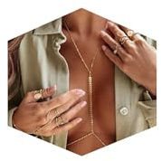 MIYUEFAN Körperketten für Frauen, Bauchkette Gold Taille Kette Body Chain | Sexy Bauch Taille Kette Bikini BH Kette Strass Brustkette Sommer Strand Nachtclub Körper Zubehör Schmuck für Damen Mädchen