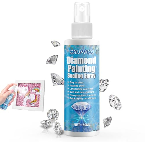 Diamond Painting Versiegelung Spray, Versiegelung Diamond Painting, 150ml | Dimond painting Zubehör, Starke versiegelung, Langlebig und Fest, Transparent und Spurlos