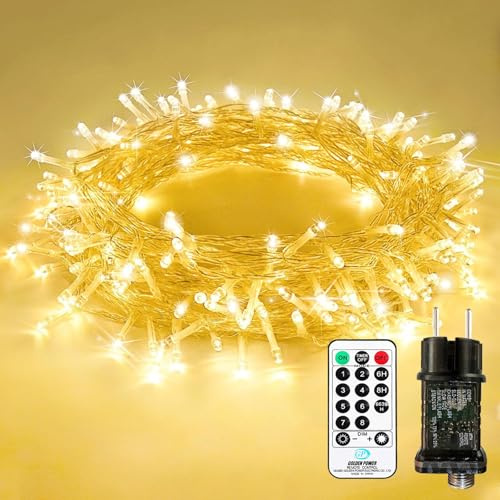 Bzavor 15M 100 LED Lichterkette Außen mit Stecker Timer 8 Modi Merkfunktion IP65 Wasserdicht lichterketten Outdoor Weihnachtsl Led Lichterkette Innen für Party Weihnachten Garten Zimmer