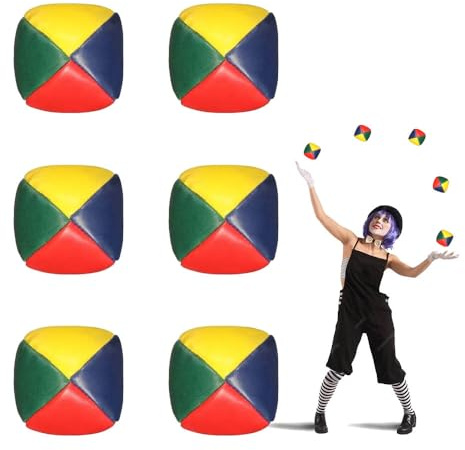 Generisch Jonglierbälle,6 Stück Jonglierbälle Set,Mini Jonglierbälle Anfänger,Weiche Langlebige,wasserunempfindlich,Juggling Balls inkl,Anleitung,leicht zu greifen für Jungen,Mädchen