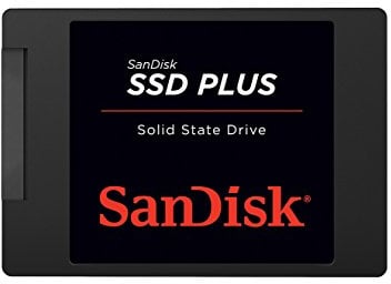 SANDISK SSD Plus 250 GB (sequenziellen Lesegeschwindigkeiten von bis zu 545 MB/s und sequenziellen Schreibgeschwindigkeiten von bis zu 505 MB/s)