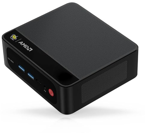 Beelink SER5 Mini PC AMD Ryzen 5 5500U(6C/12T, bis zu 4.0 GHz) 16GB DDR4 RAM 480GB M.2 NVME SSD Mini Computer Windows 11 Pro, Triple Display 4K@60Hz HDMI DP, USB-C, 2.5G LAN,WiFi6,BT5.2