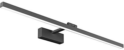 Klighten 24W LED Spiegelleuchte 180° drehbar Kaltweiß 5500K, Schwarz | Wasserdicht IP44, Aluminium + Eisen, 80CM LED Spiegellampe für Spiegelschrank, Badezimmer