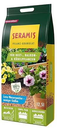 Seramis Pflanz-Granulat für Beet-, Balkon- & Kübelpflanzen, 12,5 l - Tongranulat, Pflanzenerde Ersatz zur Wasser- und Nährstoffspeicherung