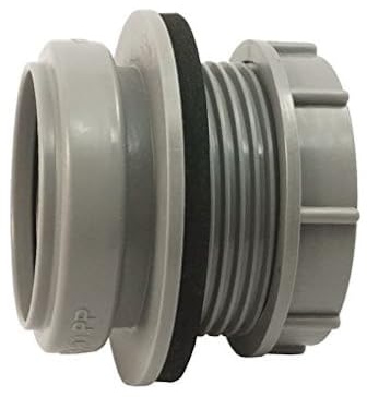 Airfit Anschraubmuffe, Kunststoff, Grau, Klein