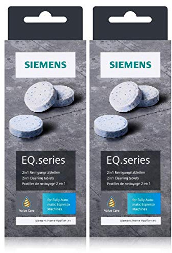 Siemens Original TZ80001 Reinigungstabletten, 2 x 10 Stück | Für Kaffeevollautomaten, beseitigt Kaffeeöle und Harze und schützt die Brüheinheit vor Ablagerungen