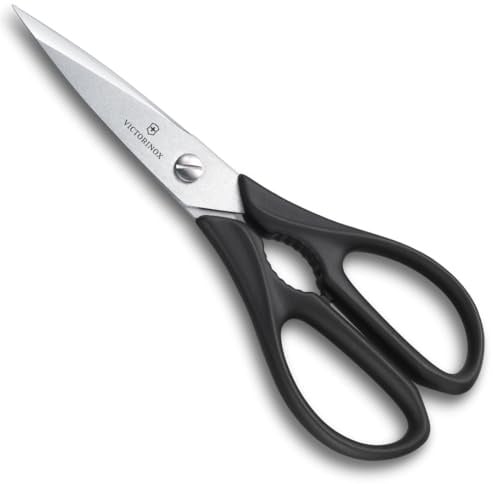 Victorinox Haushaltsschere, Küchenschere, Stoffschere, Extra Scharfe Klinge, Rostfrei, Robuster Kunststoffgriff, schwarz