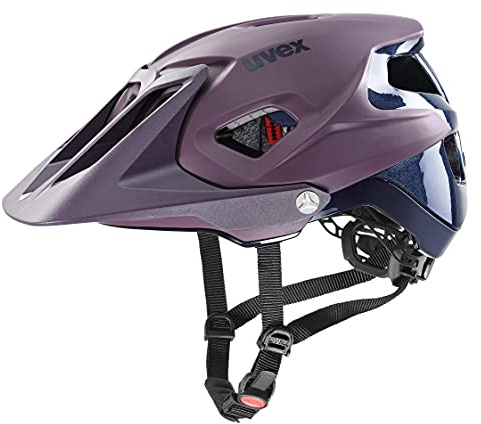 uvex quatro integrale - extrem leichter MTB-Helm für Damen und Herren - individuelle Größenanpassung - verstellbarer Schirm - plum navy matt - 52-57 cm