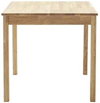 Robas Lund Esszimmertisch Wildeiche, Tisch Massivholz erweiterbar bis 140 cm, LxBxH 80-140-80x76 cm, Breslau