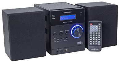 UNIVERSUM MS 300 - Kompakt Stereoanlage mit CD & Bluetooth - DAB+ & UKW Radio, AUX Eingang & USB - CD-Player (CD, CD-R, CD-RW, MP3-CD) - Uhr und Weckfunktion - Fernbedienung - Schwarz