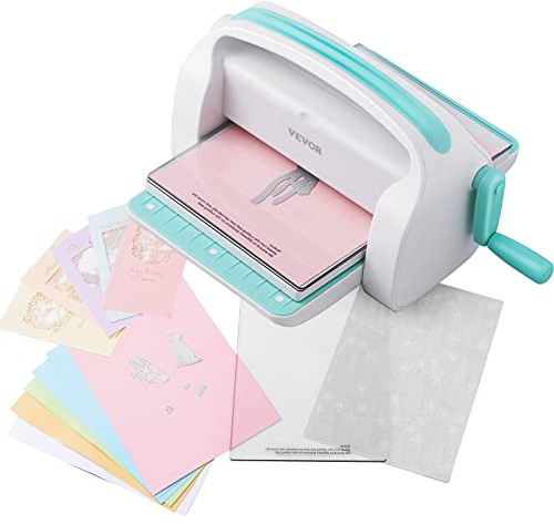 VEVOR Stanz- und Prägemaschine Scrapbooking Prägemaschine 226 mm Öffnungsgröße, My Life Handmade Starter Set, Manuelle Prägemaschine Set DIY Handwerk Karten, Einladungen, Heimdekoration usw.