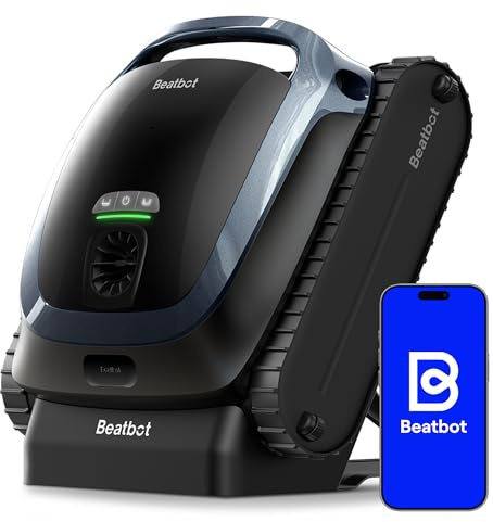 Beatbot AquaSense 2 Poolroboter, Akku Poolsauger mit Oberflächen-Parkfunktion, Poolreiniger Boden und Wand, Doppelte Reinigung der Wasserlinie, für Pools bis zu 300 m², Mitternachtblau