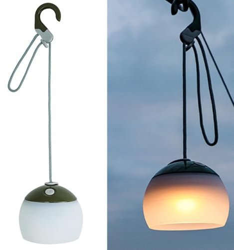 LED Campinglampe aufladbar, 2 Farben, IPX5 Wasserdichte Campinglampe Akku USB Wiederaufladbare LED Camping Laterne für Wandern, Notfall, Dekoration