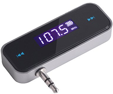 Mini Drahtlos FM Transmitter Sender UKW Handy Wireless Auto AUX-Adapter mit Integriertem Aux Port Auto Radio Audio Transmitter Empfänger Handy Autoradio Transmitter